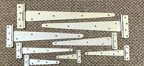 Zinc tee hinges 18 - 18", shed