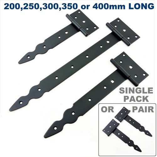 Tee hinges black - black, decorative
