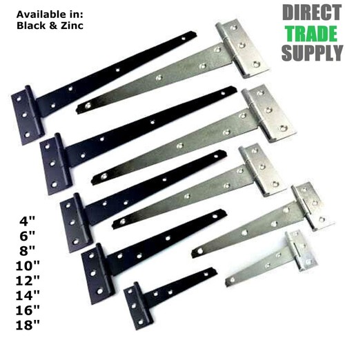 Tee hinges black zinc - tee,