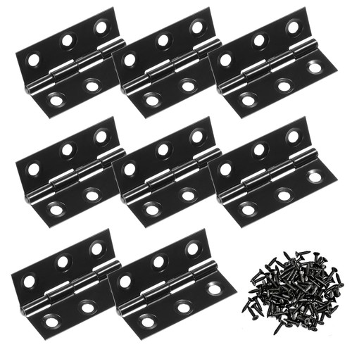 Black small butt hinges - 8x,