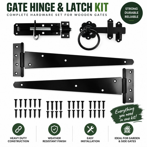 Gate hinge latch - gate,