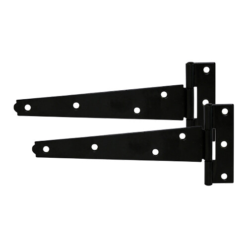 Black tee hinge - pair, with