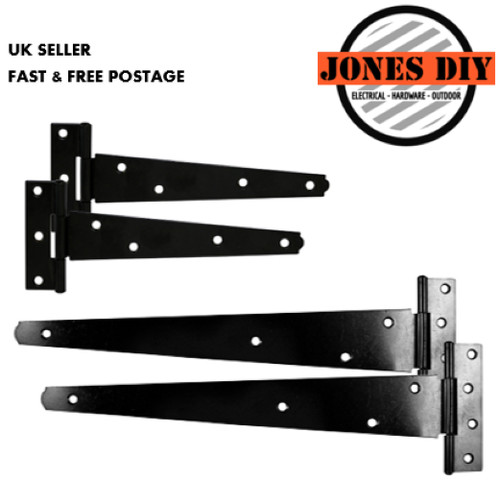 Black tee hinges - black,