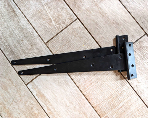 Black matt metal hinges - black, t-hinges