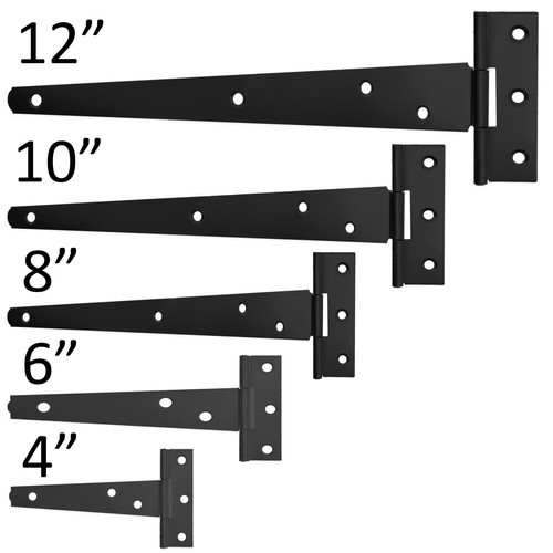 Black tee hinges - black,
